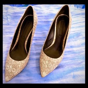 Snakeskin pattern leather heels Hugo Boss